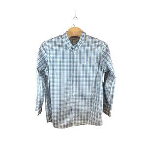Duluth Trading Blue and White Plaid (XLT) Long Sleeve